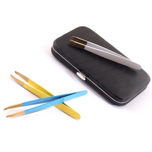 Pinzas de Cejas de Acero Inoxidable Japonés de Alta Calidad, Marca Privada, Pinzas de Maquillaje Personalizadas para Cejas - Product Image 1