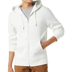 Sudaderas con capucha de algodón cómodas y tejidas con cremallera para hombre, finas, con capucha, personalizables, básicas, de mezcla de algodón para otoño. - Product Image 4