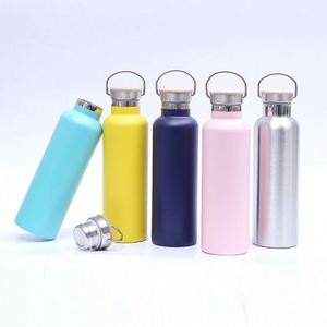 Bouteille d'eau sport en acier inoxydable à double paroi isolée 350ml 500ml 600ml 750ml 1000ml 24oz à large ouverture avec logo personnalisé - Product Image 1