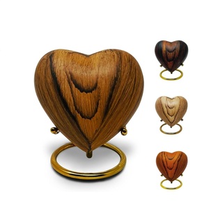 Handcrafted Wooden Heart Shape Memorial <b>Ash</b> Keepsake Urn Tribute Holder Designed With Elegant Secure Lid Closure - Product Image 6