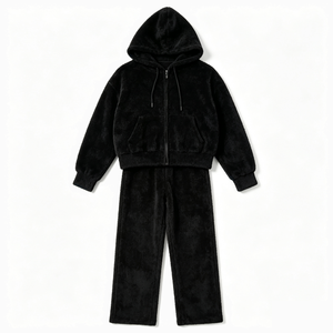 Chándal Unisex Marrón de Manga Larga con Cierre de Cremallera, Capucha, Transpirable, Informal, para Otoño, Corte Regular para Adultos, con Bolsillos Laterales - Product Image 2