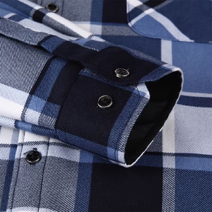 Wholesale <b>Men's</b> High Quality <b>Flannel</b> Shirt Hoodie Casual Plaid Streetwear Windproof Front Logo Heavyweight Outerwear - Product Image 6