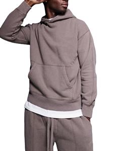 Conjunto Deportivo de Hombre de Alta Calidad Personalizado, Estilo Holgado con Hombros Caídos, 100% Algodón Felpa, Sudadera con Capucha y Pantalones Jogger, Ropa Urbana Hip Hop, Color Sólido, Invierno - Product Image 3