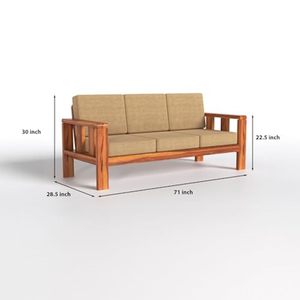 Juego de Sofás Minimalistas Hechos de Madera de Teca Sólida de Alta Calidad con Color Natural para Sala de Estar - Product Image 6