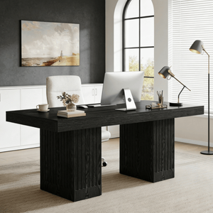 Scrivania Classica Convertibile in Stile Legno Melaminico per Ufficio del Capo, CEO, Villa, Hotel, Ospedale o Camera da Letto - Product Image 2