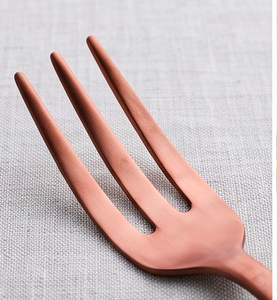 Rose Gold <b>Matte</b> Finish Stainless Steel Fork and Spoon Set Modern Flatware For Wedding <b>Table</b> Dining Rust Resistant Metal Utensils - Product Image 3
