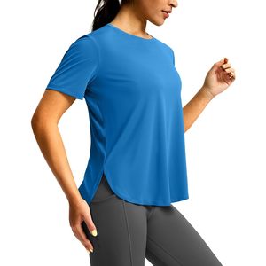 2025เสื้อยืดออกกำลังกายสีฟ้ารอยัลผู้ชาย UPF 50 + เสื้อออกกำลังกายแขนสั้นป้องกันแสงแดดทรงหลวมฟิตเนส - Product Image 1