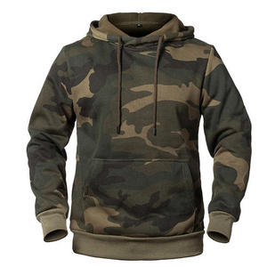 Sudadera con Capucha para Hombre, Manga de Camuflaje, Forro Polar, Estilo Casual para Otoño, Corte Regular, Material de Poliéster Tejido - Product Image 6