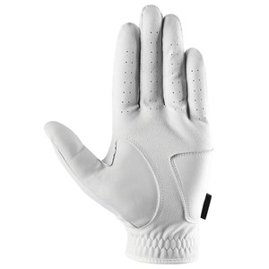 Golf Glove Left Hand Genuine Leather Non <b>Slip</b> Hook And Loop Closure Unisex White Sports Use - Product Image 6