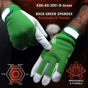 Guantes Mecánicos de Piel de Cabra, Resistentes al Calor, Antideslizantes, con Muñequera Ajustable, Resistentes, Suaves, Cómodos y Resistentes a la Abrasión - Product Image 5