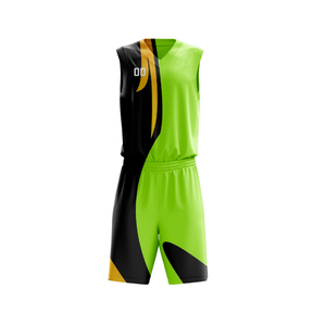 Ensemble d'uniformes de basketball personnalisés, impression sur mesure, kit d'équipe sans manches, fabricant OEM, ensemble maillot et short de basketball par sublimation personnalisée - Product Image 1