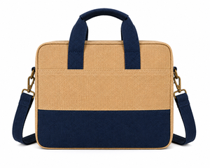 Sacoche Classique en Jute pour Ordinateur Portable 15,6 Pouces avec Poignée et Fermeture, Sac de Bureau et de Voyage Durable et Écologique avec Sangle Réglable - Product Image 6