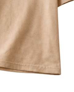 Camiseta de Mujer Color Beige Arena Personalizada con Bordado Floral Minimalista, Cuello Redondo, Algodón Suave, Manga Corta, Informal, Ligera, para Verano - Product Image 6