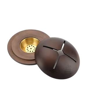 Brûleur à Bakhoor en métal Cadeau religieux Eid Mubarak Ramadan Écologique Durable Encens pour la maison Bois de santal Thé Coriandre Design unique - Product Image 1