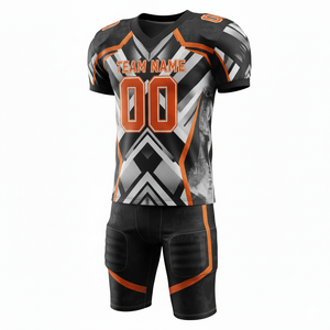Conjunto de Uniforme de Fútbol Americano Personalizado, Jersey y Pantalones Sublimados, Poliéster Transpirable, Nombre del Equipo en la Parte Delantera, Logotipo, Deportes de Equipo - Product Image 3