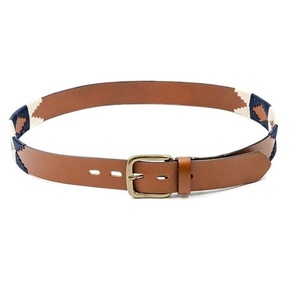 Cinturón de Polo Personalizado para Hombre, Cuero de Grano Completo con Bordado a Mano, Hebilla de Acero Inoxidable y Aleación para Aplicaciones Tácticas - Product Image 6