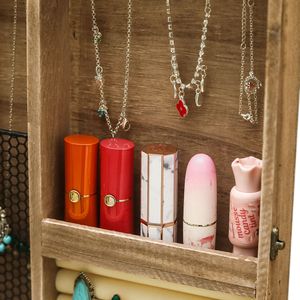 Scatola Portagioie in Legno di Alta Qualità con Decorazione a Porta Scorrevole, Organizzatore per Collane, Orecchini, Bracciali, Anelli e Altri Gioielli - Product Image 5