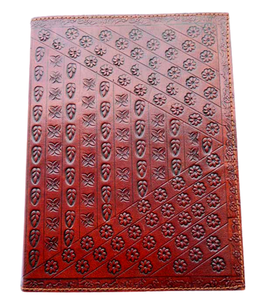 Leather Embossed Diary Hardcover Brown <b>Floral</b> Pattern 15x20 cm Refillable <b>Notebook</b> Office Use Camelon Exports Rajasthan 72 - Product Image 1
