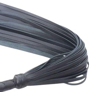 Real Leather Flogger with Rose Tip Falls Comfortable Grip Handle Restraints 100% Waterproof for Sensual Impact Sessions - Product Image 4