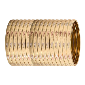 กำไลข้อมือโลหะผสมชุบสามสี ORO-Z ลายเรขาคณิตแบบชนเผ่า ประดับเพชรทรงเหลี่ยม สำหรับงานแต่งงาน เหมาะสำหรับผู้หญิง - Product Image 1