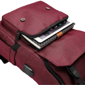 Mochila personalizada gris, negra y roja, material 600D, diseño multibolsillos, mochila deportiva diaria para estudiantes, mochila de viaje para portátil, bandolera unisex - Product Image 5