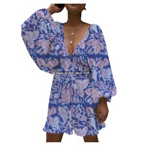 Vestidos de fiesta con cuello en V profundo y mangas abullonadas para mujer, estilo europeo y americano, novedad 2026, sexy, adelgazante, para discoteca, con temperamento y escote pronunciado. - Product Image 6