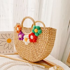 Elegant Handmade Eco-Friendly Water Hyacinth Purse with Beading and Floral Accent Perfect Boho Bag for Summer & Travel - Product Image 6
