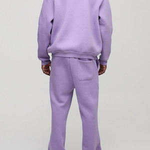 ชุดวอร์มสองชิ้นสำหรับผู้ชายชุดวอร์มแฟชั่นสีล้วนสำหรับผู้ชาย - Product Image 2