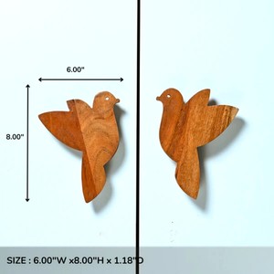Poignées et poignées de tirage décoratives en bois d'acacia pour enfants, en forme d'oiseau, pour portes, armoires et commodes, vente en gros - Product Image 2