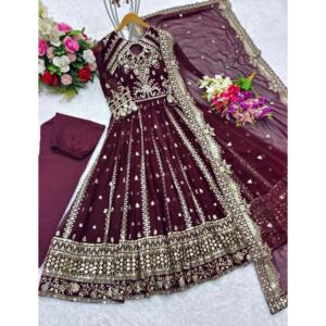 Robes de soirée design Pent Dupatta avec robe de soirée élégante - Product Image 2