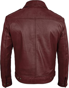 Chaqueta de Cuero Unisex Elegante - Color Personalizado y Corte Ajustado, 100% Cuero, Tallas Grandes, Resistente al Agua para Adultos - Product Image 6