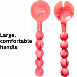 Utensilios de Cocina Color Caramelo, Tenedor y Cuchara de Resina Rosa Pastel, Decoración Estética para Habitación y Cubiertos para Servir en Fiestas, Juego de 2 Piezas - Product Image 2