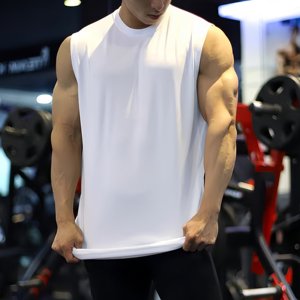 Camisetas de Tirantes Deportivas para Hombre de Color Sólido de Alta Calidad con Logotipo Personalizado, Camisetas de Tirantes Informales Cómodas y Ligeras para Hombre - Product Image 4