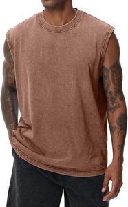 Débardeurs Homme Personnalisés à Logo Brodé, Respirants, Séchage Rapide, Coupe Musclée, Col Rond, 100% Coton, Idéaux pour l'Entraînement – Prix Usine - Product Image 6