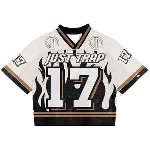 Latest Fashion Ribbed Neckline Football Jersey Boxy Fit Athletic Mesh Soccer Jersey for Men 2026 - Product Image 1