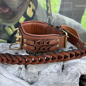 Wholesale Durable <b>Braided</b> Metal Dog Collar Offering comfort Flexibility Superior Performance Walks Customized Color/Size Four - Product Image 6