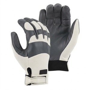 Enhanced Visibility Work <b>Gloves</b> Synthetic Leather Palm Spandex Back Adjustable Wrist Safety Mechanic <b>Gloves</b> Wholesale - Product Image 4