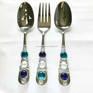 Cuillères européennes modernes en argent, ornées de motifs floraux, finition miroir, écologiques, de haute qualité, avec logo personnalisé, ensembles de couverts à vendre - Product Image 6