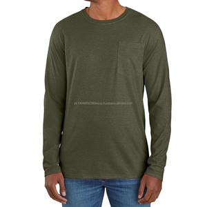 Everyday <b>Mens</b> <b>Long</b> Sleeve Pocket <b>TShirt</b> for Comfortable Movement with Lightweight Soft Fabric a Clean Practical Design Features - Product Image 2