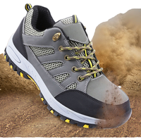 Bottes de travail confortables haut de gamme à embout d'acier pour hommes, chaussures de sécurité respirantes et polyvalentes pour ouvriers du bâtiment, protection du travail
