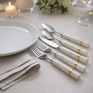 American Style Stainless Steel Table Ware Cutlery Set Creative Gold High Quality Stainless Steel Christmas Luxury Cutlery Set - Product Image 2