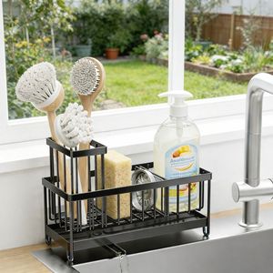 Espositore/Portaoggetti da Lavello per Ritiro in Ufficio USPS/TK/TMEU con Porta Spugna, Porta Sapone e Porta Spazzola - Product Image 6