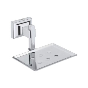 Jabonera Doble Giratoria de Acero Inoxidable, Diseño Contemporáneo, Portátil, para Montar en la Pared, con Acabado Cromado - Product Image 5
