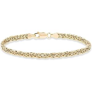 Bracciale da donna con catena bizantina da 4 mm in argento, gioielli con catena e maglie raffinate - Product Image 1