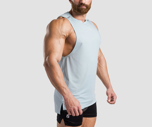 เสื้อยืดกีฬาผู้ชาย ผ้าคอตตอนผสมสแปนเด็กซ์ 180 GSM แบบไม่มีแขน เสื้อกล้ามผู้ชาย เสื้อกล้ามสไตล์สตรีทแวร์ เสื้อวินเทจ - Product Image 3