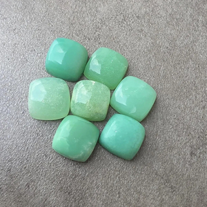 Natural Chrysoprase Green Square <b>Cushion</b> Cut AAA Grade Flat Back Calibrated Loose Gemstone - Product Image 6