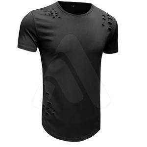 T-shirt Homme Coupe Droite Extensible Effet Vieilli Manches Courtes Mode Estivale Imprimé Personnalisé Décontracté 100% Coton Respirant - Product Image 3