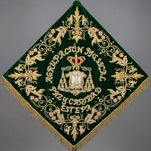 Écharpe carrée en soie verte de qualité supérieure, broderie 3D à la main, motif floral, franges, bandana, logo personnalisé, accessoire de mode - Product Image 1