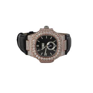 2025 nueva tendencia plata Mossanite reloj Dial Hip Hop diamante completo diseño redondo con el reloj de joyería más vendido de la India - Product Image 1