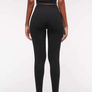Ensemble de leggings de yoga pour femme, taille mi-haute, effet push-up, respirant, écologique, style streetwear, longueur cheville, avec logo personnalisé, pour la course à pied - Product Image 4